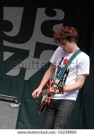 VANCOUVER, BC, CANADA - JUNE 27: Jeremy Toy of New Zealand band \