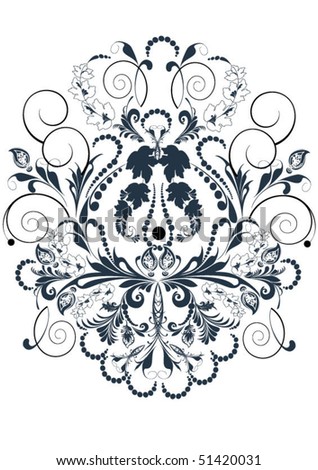 stock vector Flower patterns and borders for design and ornate