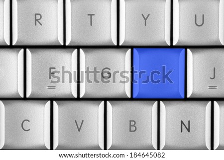 Modern laptop computer, Keyboard close up