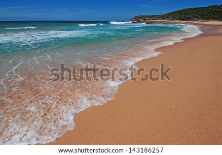 Isolated Beach in New South Wales, Australia