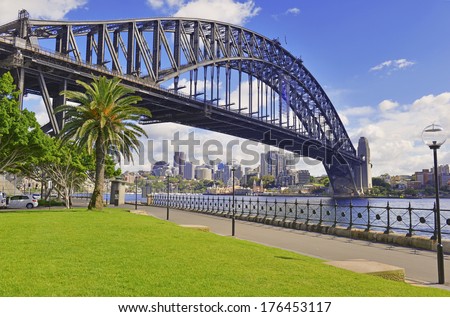 Sydney Harbour Bridge with City Skyline, Australian Icon located in Sydney, Australia