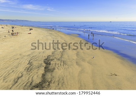 Sandy Beach in Southern California along the Pacific Coast Highway
