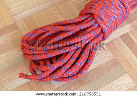 Rope isolated - Braided rock climbing rope in coil