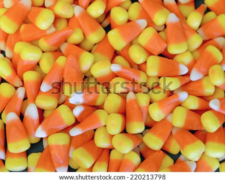 Colorful orange Halloween candy corn