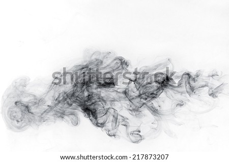 abstract black smoke on a white background