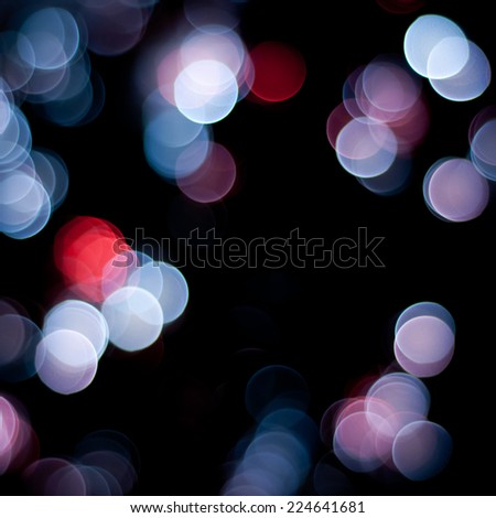 Christmas blurred lights background. Defocused lights background. Bokeh sparkling lights. Abstract colorful background.