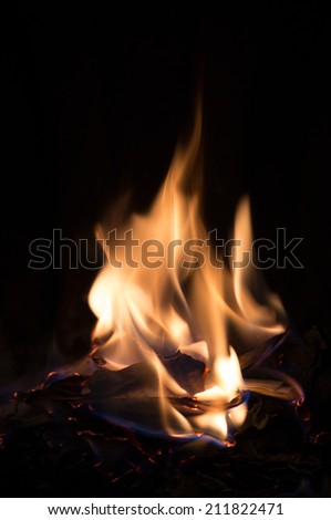 Burning book pages