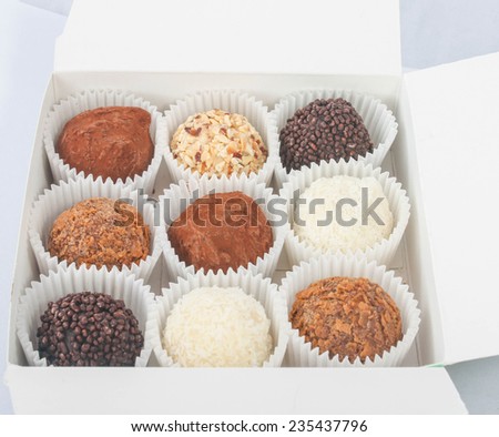 box with various sweets