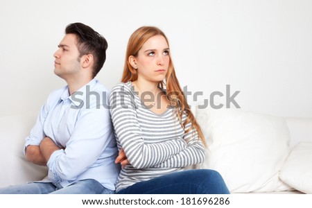 Young couple has a dispute