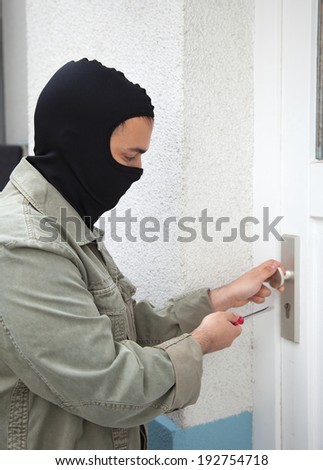 Burglar at a private home