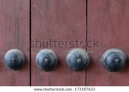 Closeup of Korean traditional style of door panel