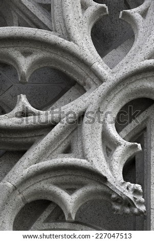 Stone sculptured ornament of a gothic church