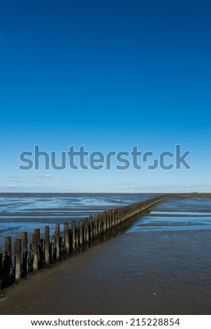 Poles on the Mud Flats, The Netherlands