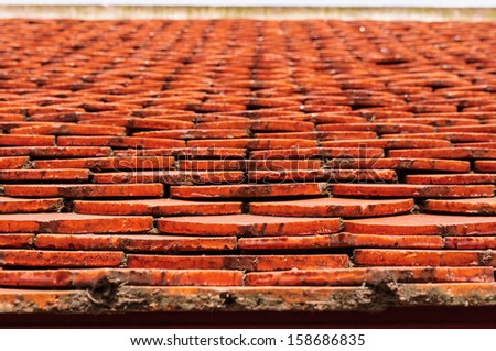 Roof Tile Pattern of Thailand
