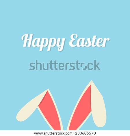 Vector illustration of Easter bunny ears card Vector illustration of Easter bunny ears card