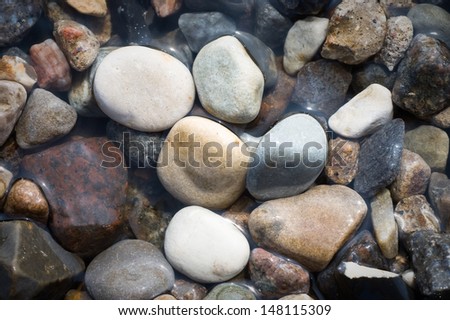 close up river stones