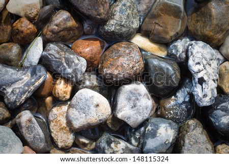 close up river stones