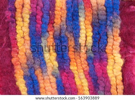 colored felt wool