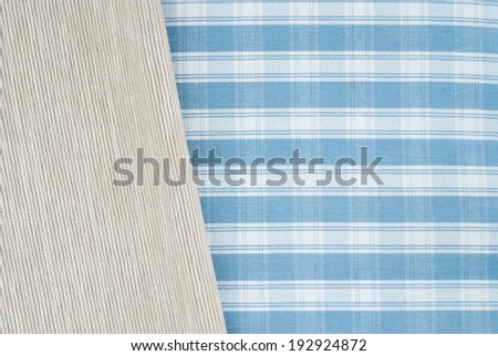 blue checkered linen textile