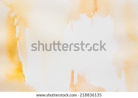 close up of water color strokes painting on white background