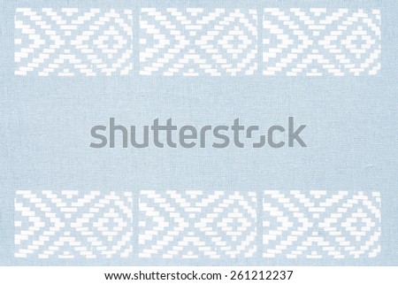 ethnic print on linen texture