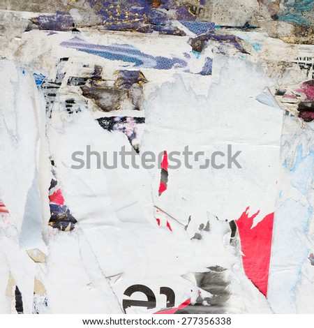 Abstract Grunge Background with Old Torn Posters