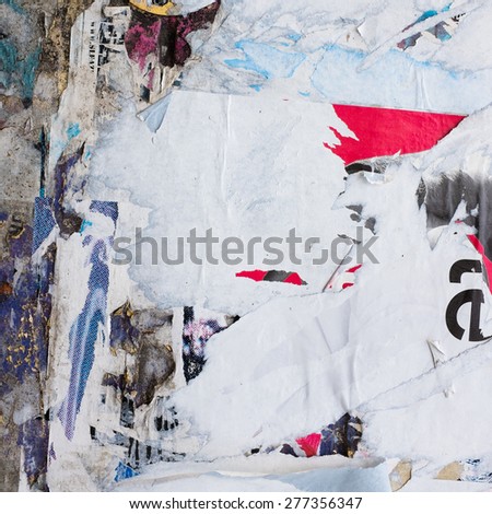 Abstract Grunge Background with Old Torn Posters