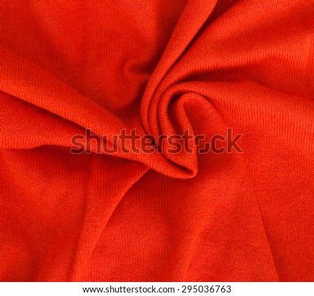 close up of red cashmere texture