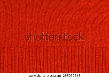 close up of fine red cashmere texture