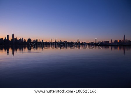 Manhattan Sunrise over Hudson River