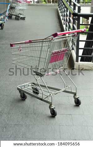 Full shopping grocery cart.