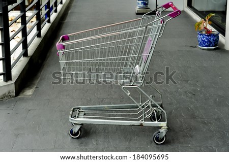 Full shopping grocery cart.