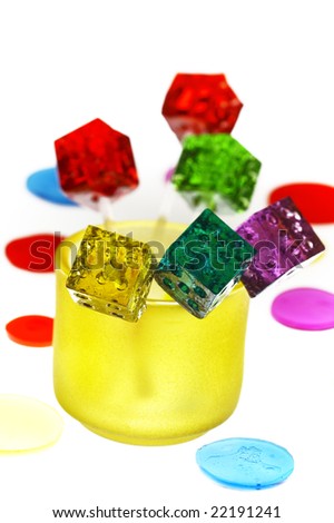 dice shaped lollipops