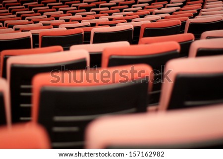 Seats in the cinema at the performence