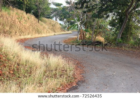 S Curve Road in The Countryside