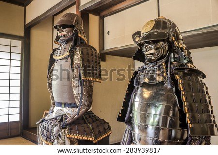Japanese Samurai tradition armor in Samurai house in Chiba Japan