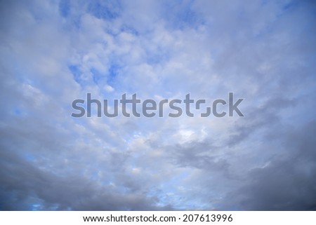 Exotic  cloud on twilight or morning in the opposite of the sun, normally in tropical zone