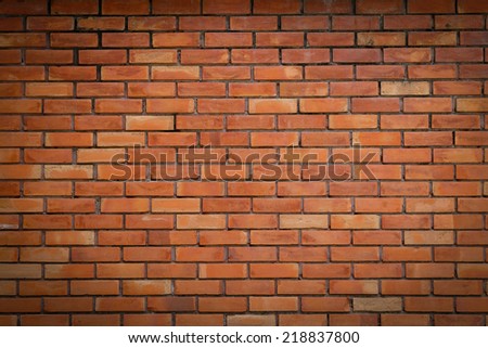 Brown vintage brick wall with simple table style background