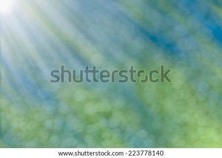 Beautiful Abstract  nature light tree, sky and water Bokeh blur background