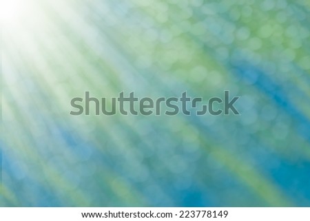 Beautiful Abstract  nature light tree, sky and water Bokeh blur background