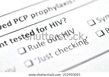 Filling Medical Form , HIV Status