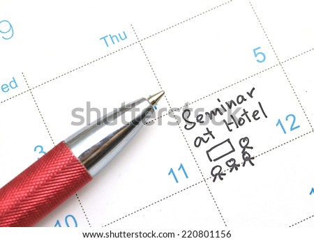 agenda in time planner  or calendar