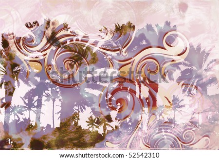 tropical island palm tree scenic 