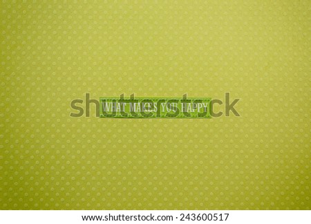 Chartreuse polka dot background with \