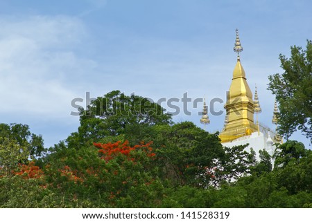 Phousi Mountain, the landmark of the world heritage town, Luang Prabang