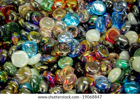 natural background - polished semi-precious gem stones for art and gift (soft focus)