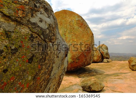 Famous rock formations (Balancing Rocks) in Matobo (Matopos) NP, Zimbabwe