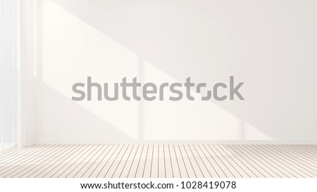 white empty room design room for rent or other room - Interior simple design - 3D Rendering