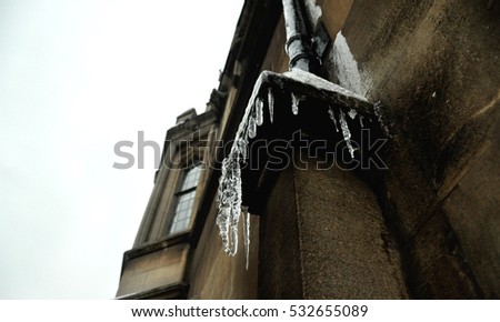 frozen building