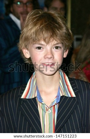 London. Thomas Sangster at the Premiere of \'Nanny McPhee\' at the Empire, Leicester Square. 09 October 2005 Keith Mayhew/Landmark Media